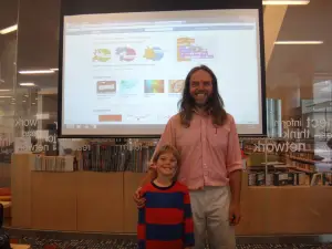 Naxder and his Dad leading Scratch Day